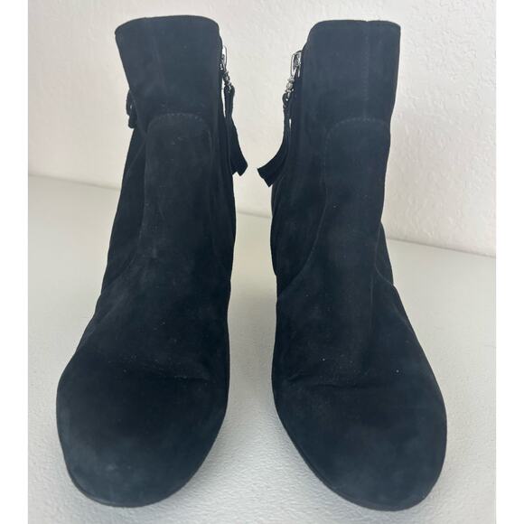Sam Edelman Black Suede Leather Margaret Ankle Booties Size 8 - Picture 4 of 10